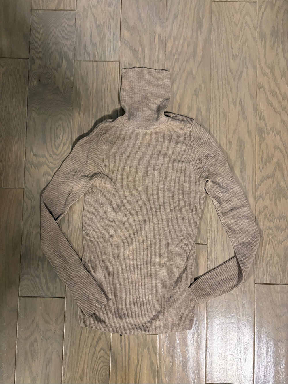 Uniqlo Women's Ribbed Turtleneck Sweater in Beige